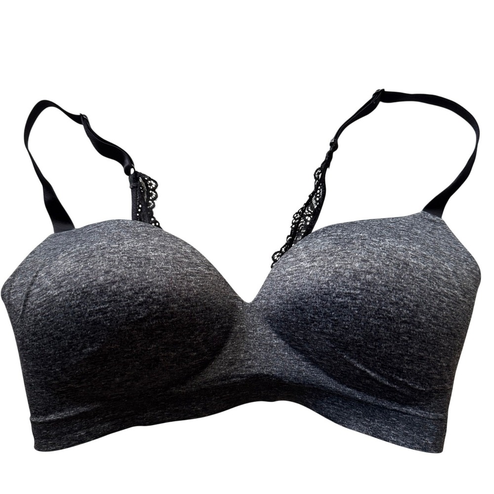 Soma Enbliss Luxe‎ Wireless Lace J‑Hook Bra 38D Heather Quartz